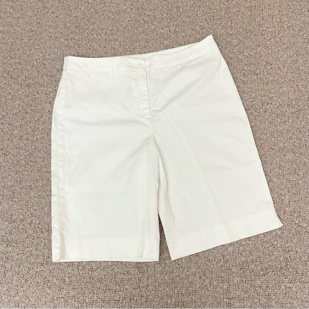 Jones NY White Cotton Shorts